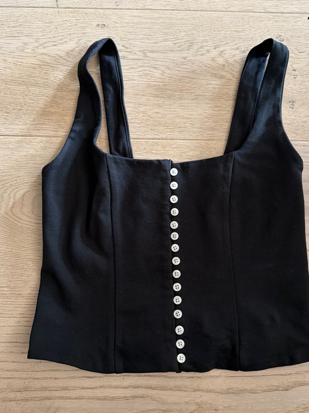 Jcrew black jersey corset top